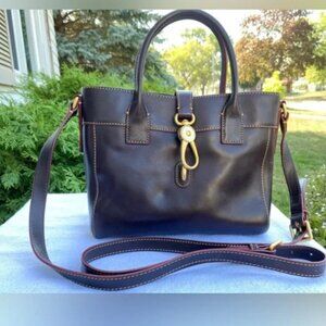 New..Dooney & Bourke Florentine Amelie tote- Brown Tmoro